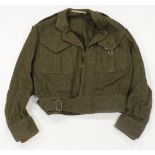 WW2 1940 pattern Canadian made officers battle dress blouse dated May 1945 with Lieut pips, Royal