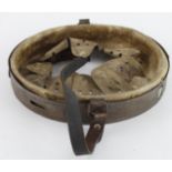 German WW2 Helmet liner and chin strap measures 26 inches around band stamped 58.