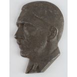 German metal bust of Adolf Hitler.
