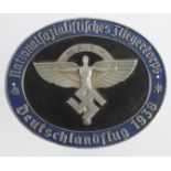 German NSFK Deutschlandflug 1938 rally badge.