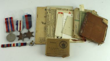WW2 group for 10683217 L/Cpl C A R Derbyshire ACC. 1939-45 Star, F & Germany Star, War Medal, box of