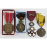 Belgium WW1 and WW2 medals including Order of the Crown, Croix de Guerre, Yser medal etc. Some in