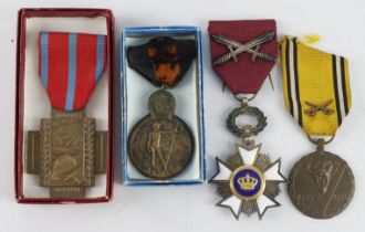 Belgium WW1 and WW2 medals including Order of the Crown, Croix de Guerre, Yser medal etc. Some in