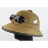 German Pith Helmet Afrika Korps, with double shields.