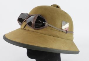German Pith Helmet Afrika Korps, with double shields.
