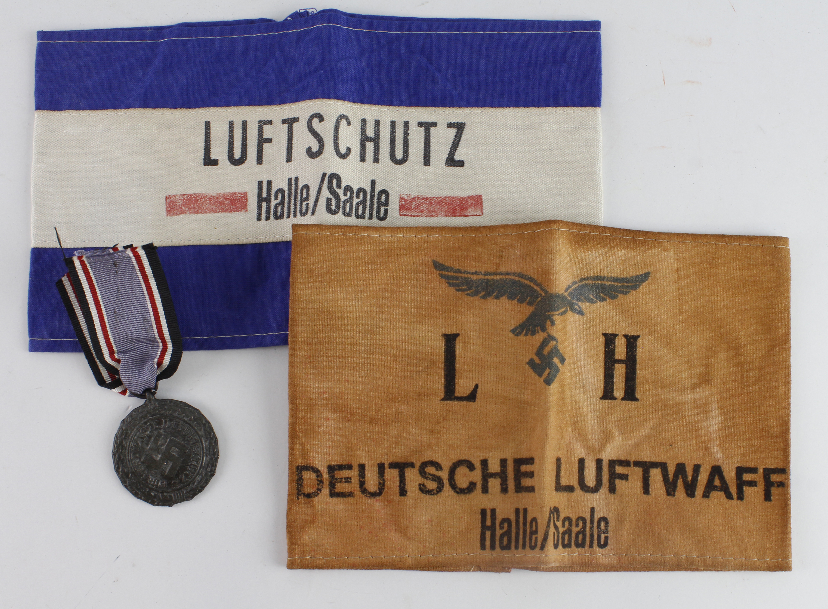 Germany from a one owner collection, Air Raids items, Luftshutz medal and 2 armbands.