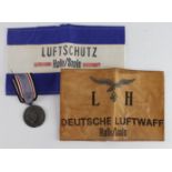 Germany from a one owner collection, Air Raids items, Luftshutz medal and 2 armbands.