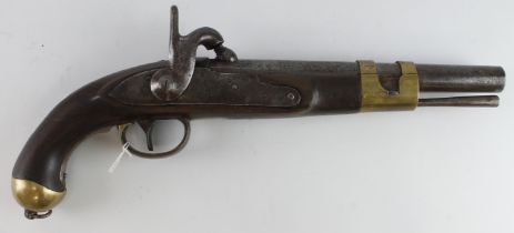 19th century percussion continental unmarked holster pistol.