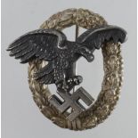Germany from a one owner collection a Luftwaffe war badge for Observers, maker marked Junker.