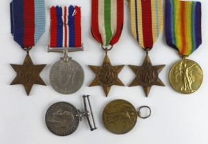 BWM & Victory Medal (2664 Dvr J Dale RA). Victory Medal (40793 Gnr P O'Brien RA), 1939-45 Star,