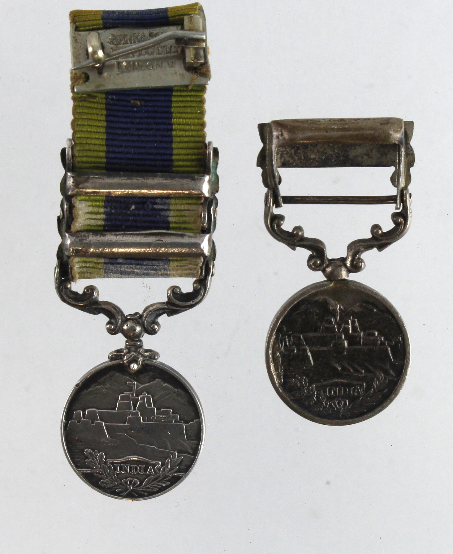 Minature Medals - IGS GV with bar Waziristan 1919-21, and another IGS with bars Afganistan NWF - Image 2 of 2