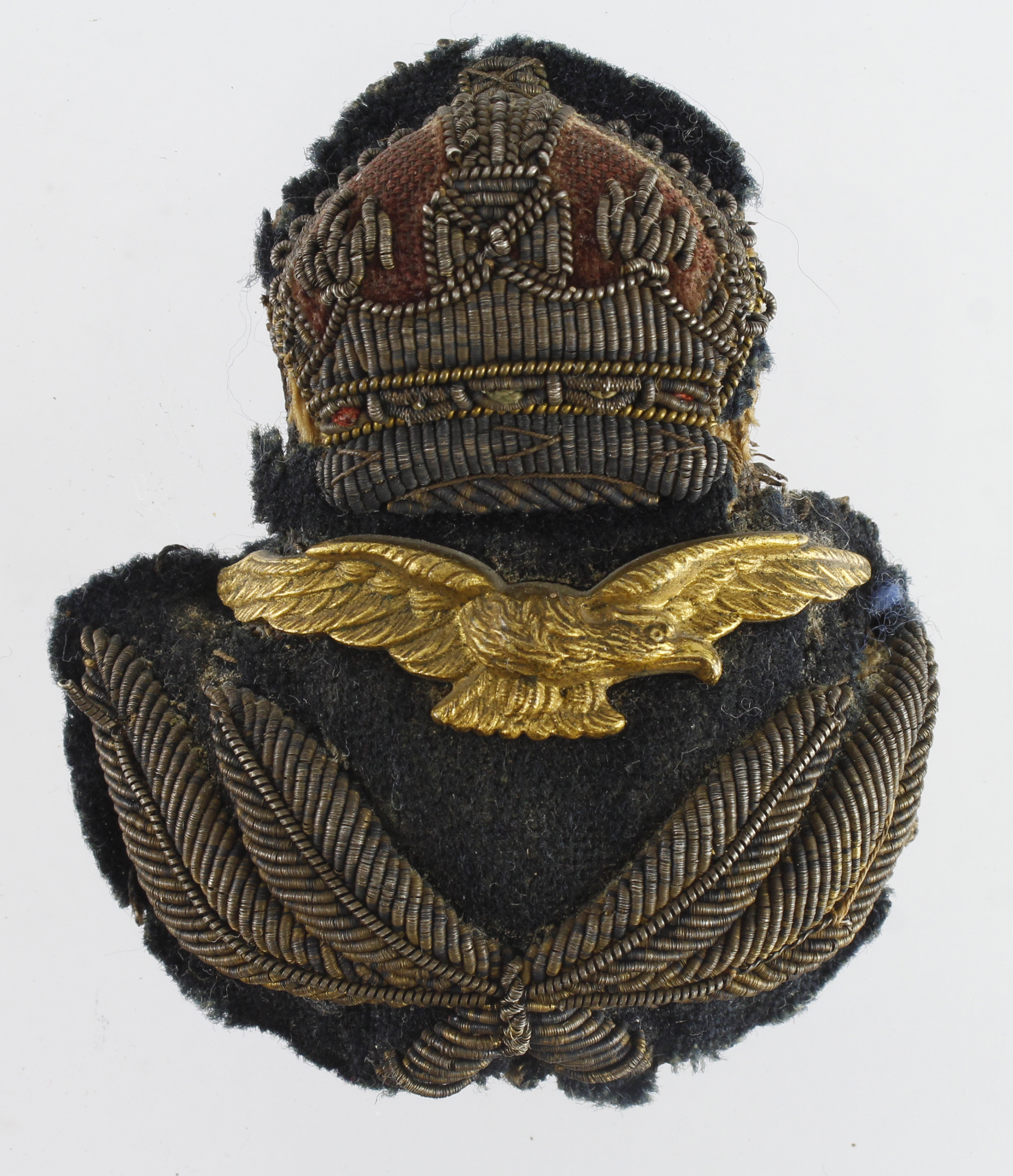 RAF Officers very early bullion cap badge, vendor states owner was Major Ronald Sinclair-Smith