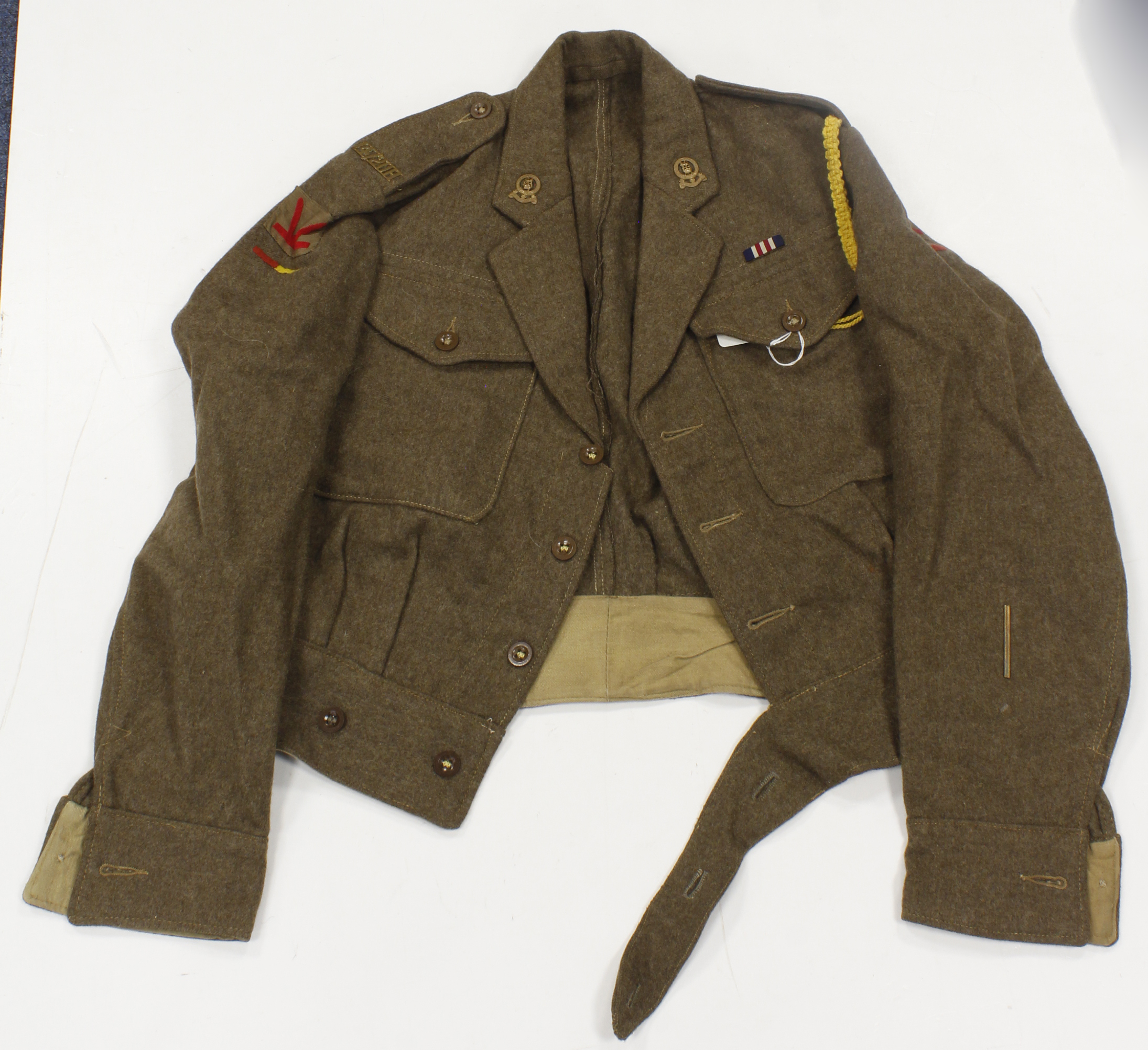 WW2 1940 pattern 14/20 Hussars winners battle dress blouse all complete with 14/20H brass shoulder