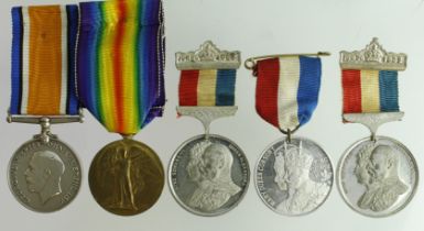 BWM & Victory Medal (31391 Pte L Jones Devon Regt)