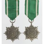 German / Eastern Peoples white metal awards, 2nd Class with Swords for bravery. (2)