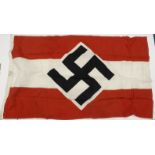 German Hitler Youth 1943 dated flag 3x5 feet with various stampings to the lanyard.