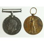 BWM & Victory Medal (T1-3206 Dvr H Francombe ASC) missing a 1915 Star