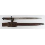 Rare P07 bayonet with hooked fighting quillon, pommel marked "2 N.L." 2nd Bn Loyal North Lancs Regt.