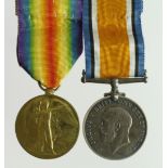 BWM & Victory Medal named (134360 Spr L G P Hull RE). (2)