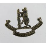 Cap badge 1st Batt. Warwickshire Vol. Regt.