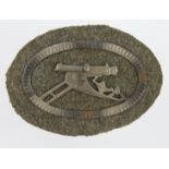 WW1 Imperial German army machine gunner's shelve badge.