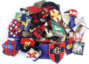 Cloth Badges: British Army WW2 and later formation sign badges in various conditions. (approx 100+
