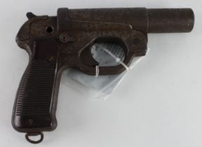 German WW2 LP-42 Flare Pistol, frame marked "Wa 1029" (the code "WA" stands for Hasag, Hugh