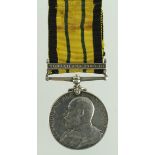 Africa General Service Medal EDVII with Somaliland 1908-10 clasp (J.4974 T S Haw Boy HMS "Fox")