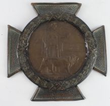 Death Plaque in period metal mount for Richard Mitchell