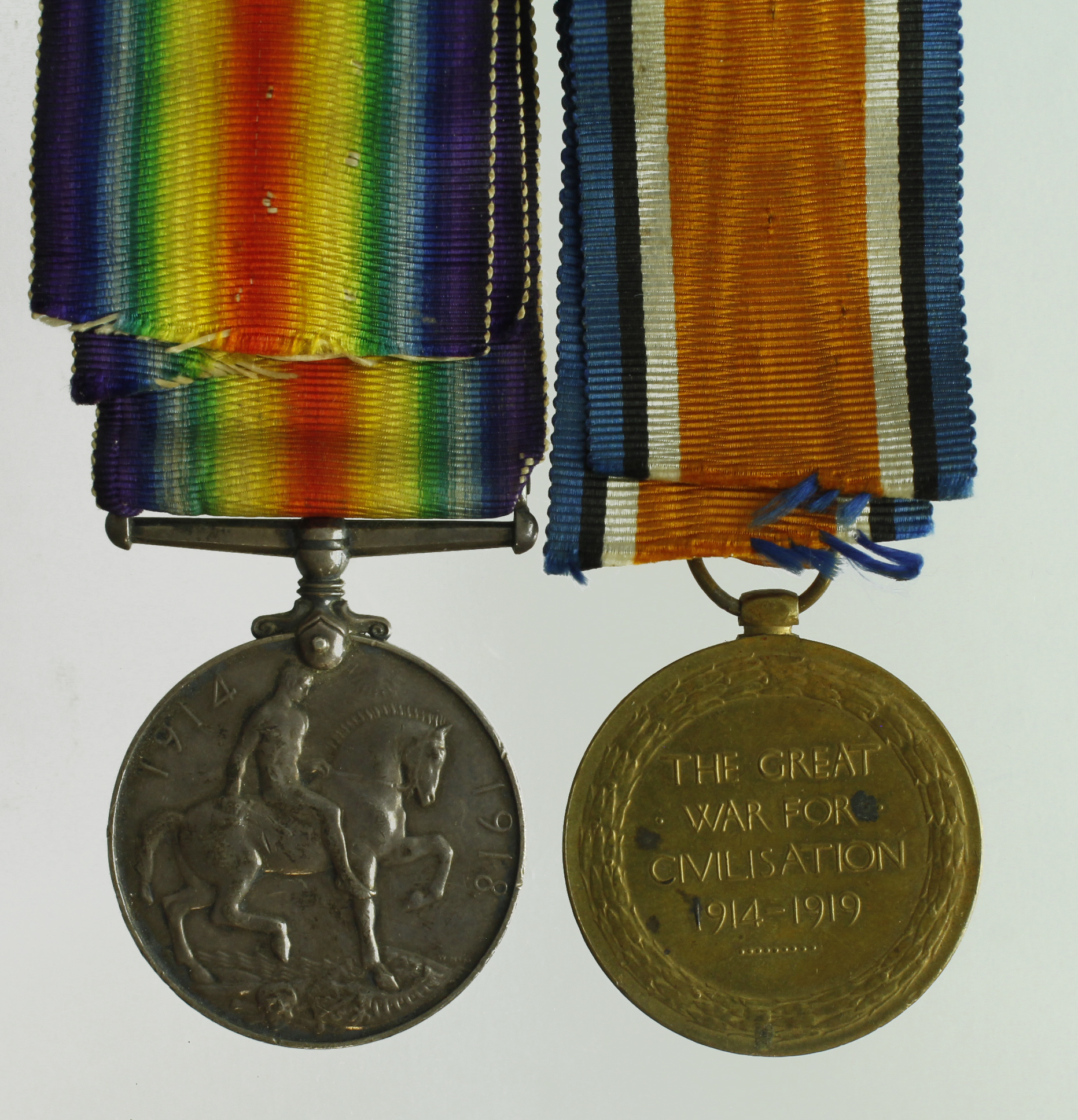 BWM & Victory Medal (50199 Pte H Williams S.Wales Bord) entitled to Silver War Badge - Image 2 of 2