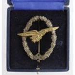 Germany from a one owner collection, a Glider Pilots badge in fitted case.