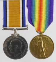 BWM & Victory Medal (6456 Pte A J Scotten 18-London R) entitled to the Silver War Badge