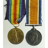 BWM & Victory Medal (4661 Pte C Rogers Hamps R) served 1/4 Bn. (2)