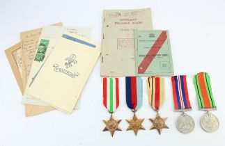 WW2 officers group to Major D E Wiggins RE comes with his 1939-45 star, Africa star, Italy star,