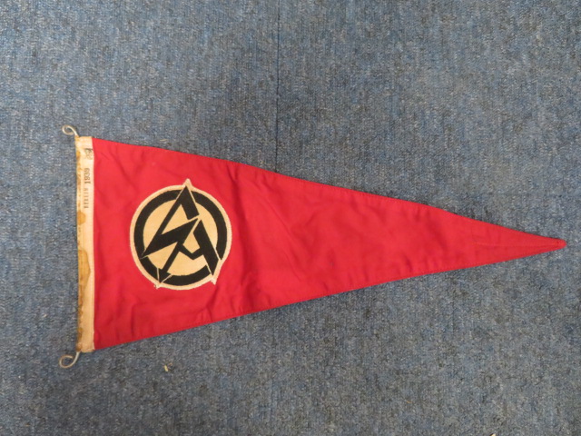 German SA Pennant, Berlin 1939 dated, some service wear.