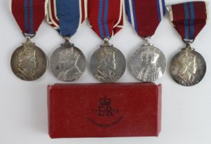 Coronation Medal 1953 x3, 1937 Coronation Medal, all unnamed as issued and a 1935 Silver Jubilee