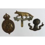 Badges including Queens Own Yeomanry, Lothians &Berwickshire Imperial Yeomanry and GRV Guards.