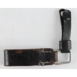 German black leather dagger hanger.