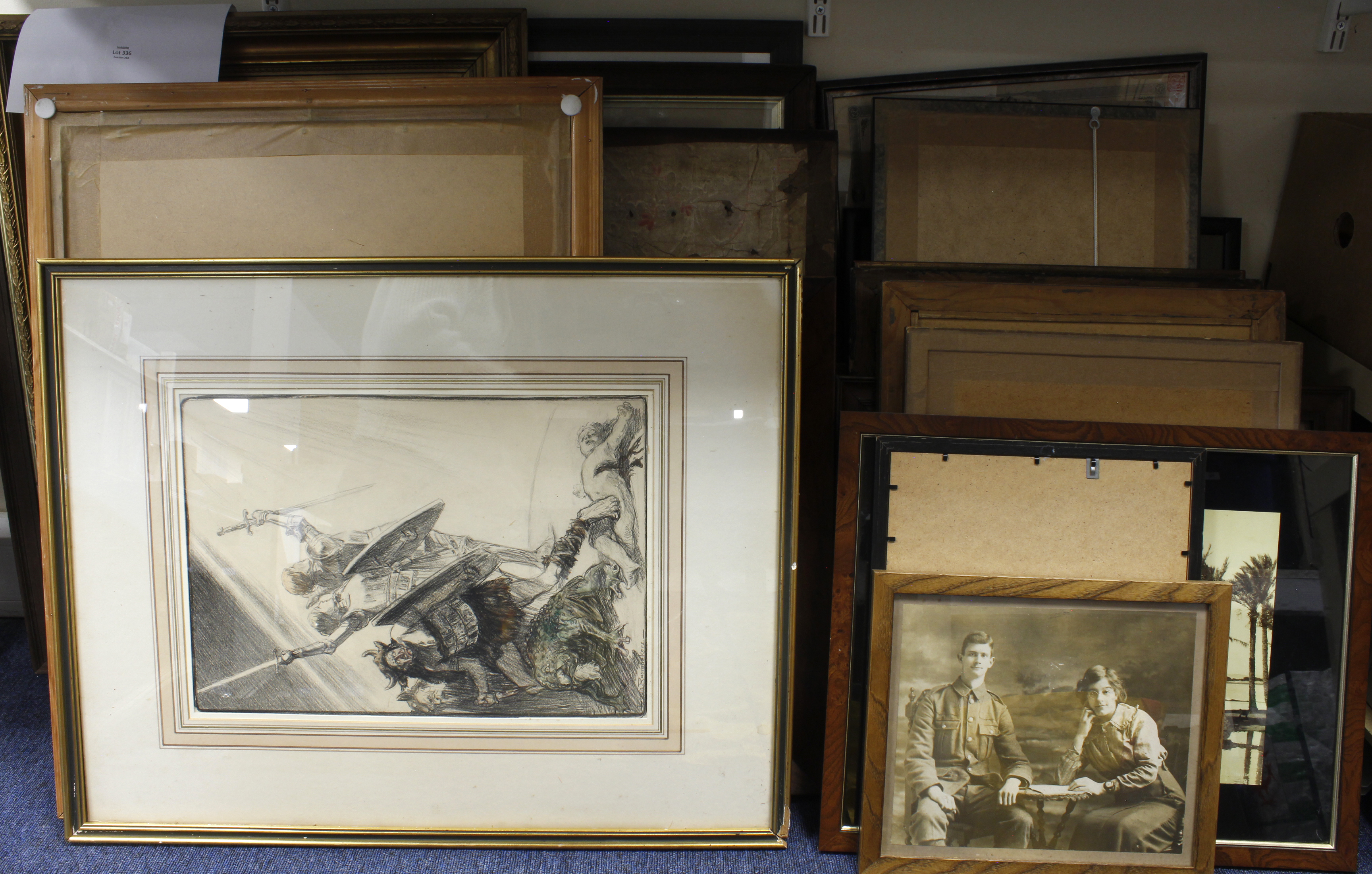 Large selection of framed items, including Prints, posters, paintings, etc. Majority military