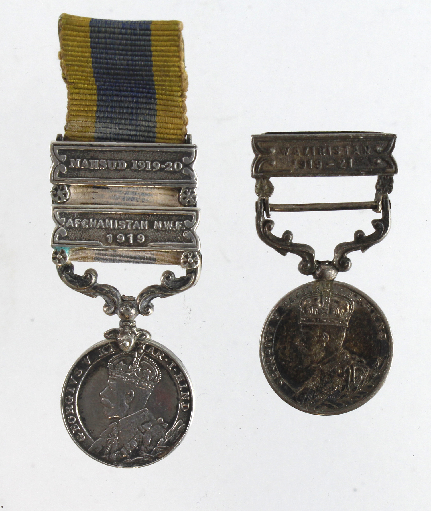 Minature Medals - IGS GV with bar Waziristan 1919-21, and another IGS with bars Afganistan NWF