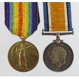 BWM & Victory Medal (191726 Pte.2. C Carlin RAF) with copied research, served Russia 4/7/1919 to 1/