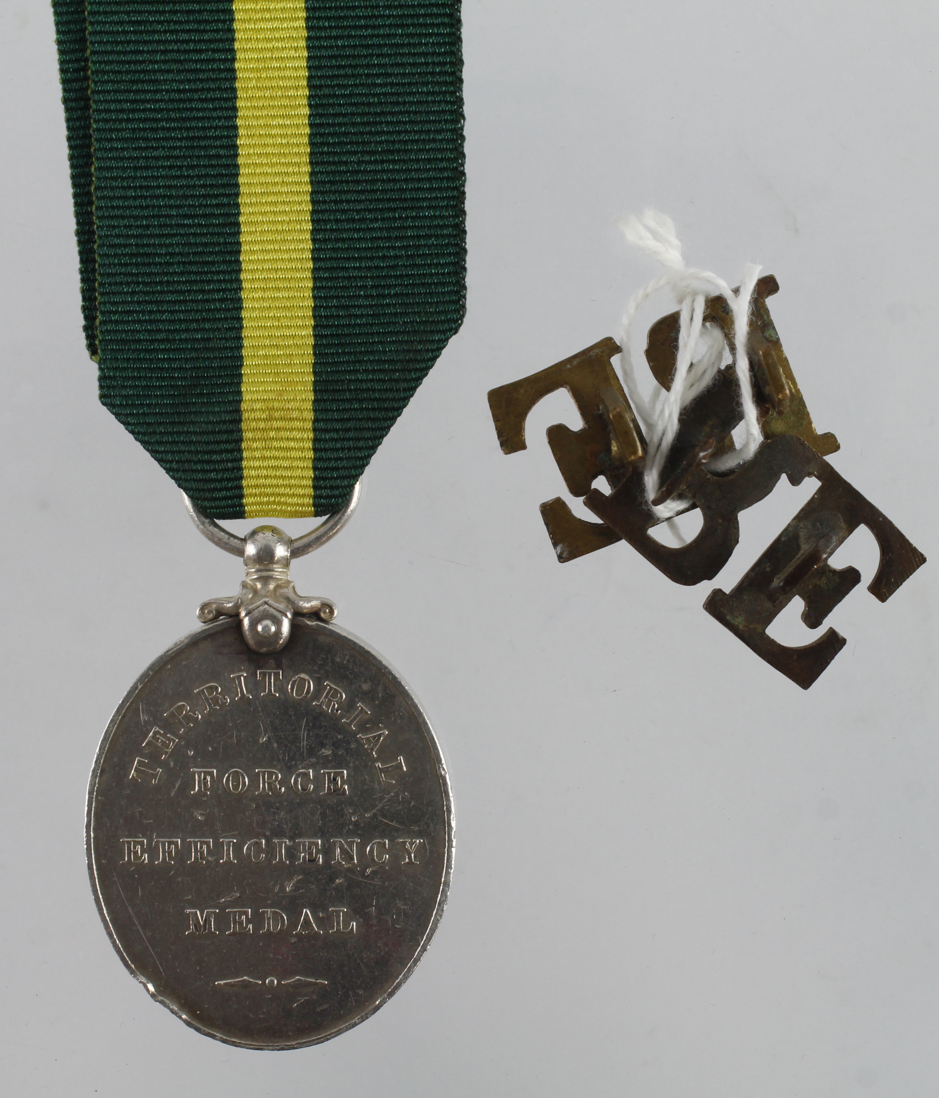 Territorial Force Efficiency Medal GV (547777 Spr S Bryan RE). Born Westminster, London. Served as a - Bild 2 aus 2