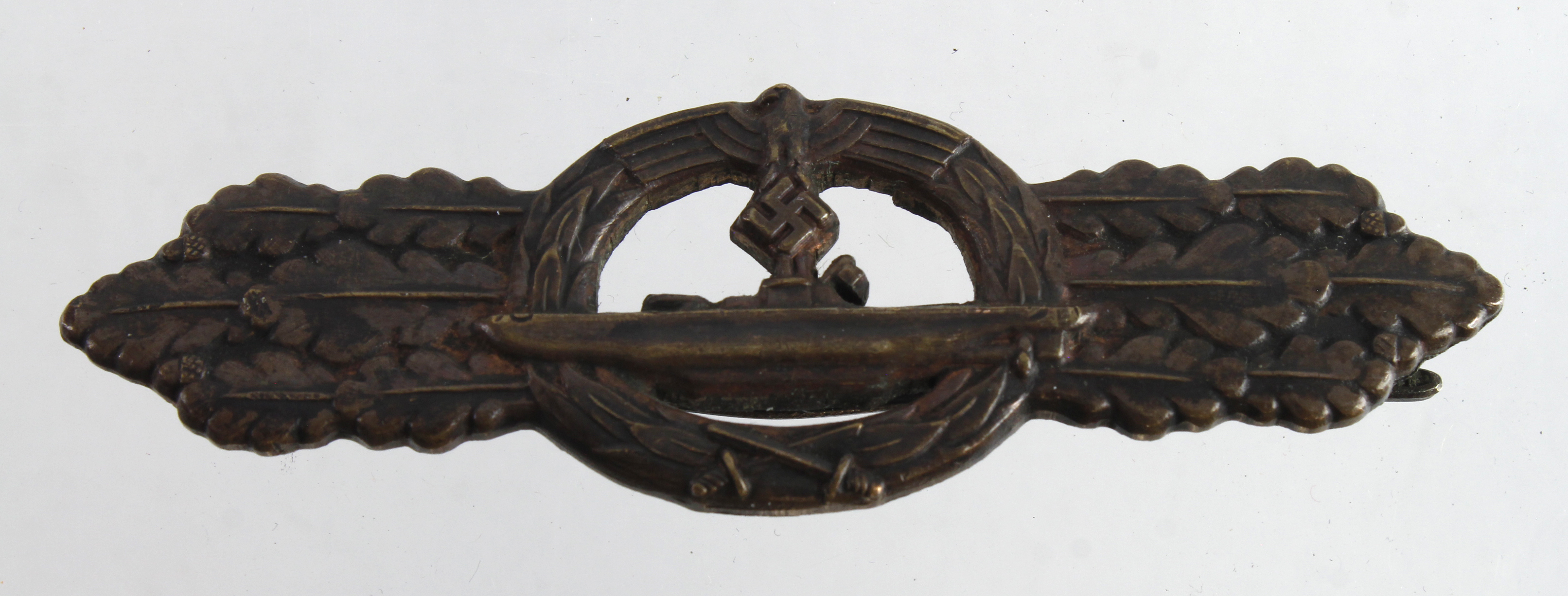 German from a one owner collection a Navy Kriegsmarine war badge, U Boat close combat clasp in