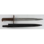 Swedish M1889 bayonet, good blade 11.5 inches, ricasso marked "Waffenfabrik Neohausen" in its