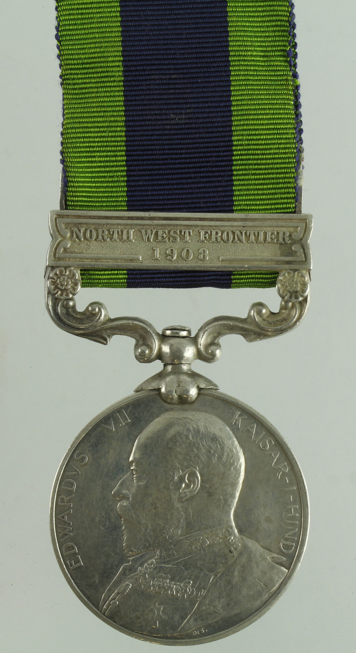 IGS EDVII with NWF 1908 clasp (294 Sepoy Rulia Singh 45th Sikhs)