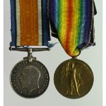 BWM & Victory Medal (F-877 Pte A J Ramsey Middex R) Killed in Action 1st Dec 1917 serving with