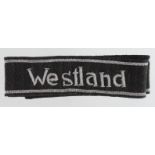 Germany from a one owner collection an SS cuff title Westland.