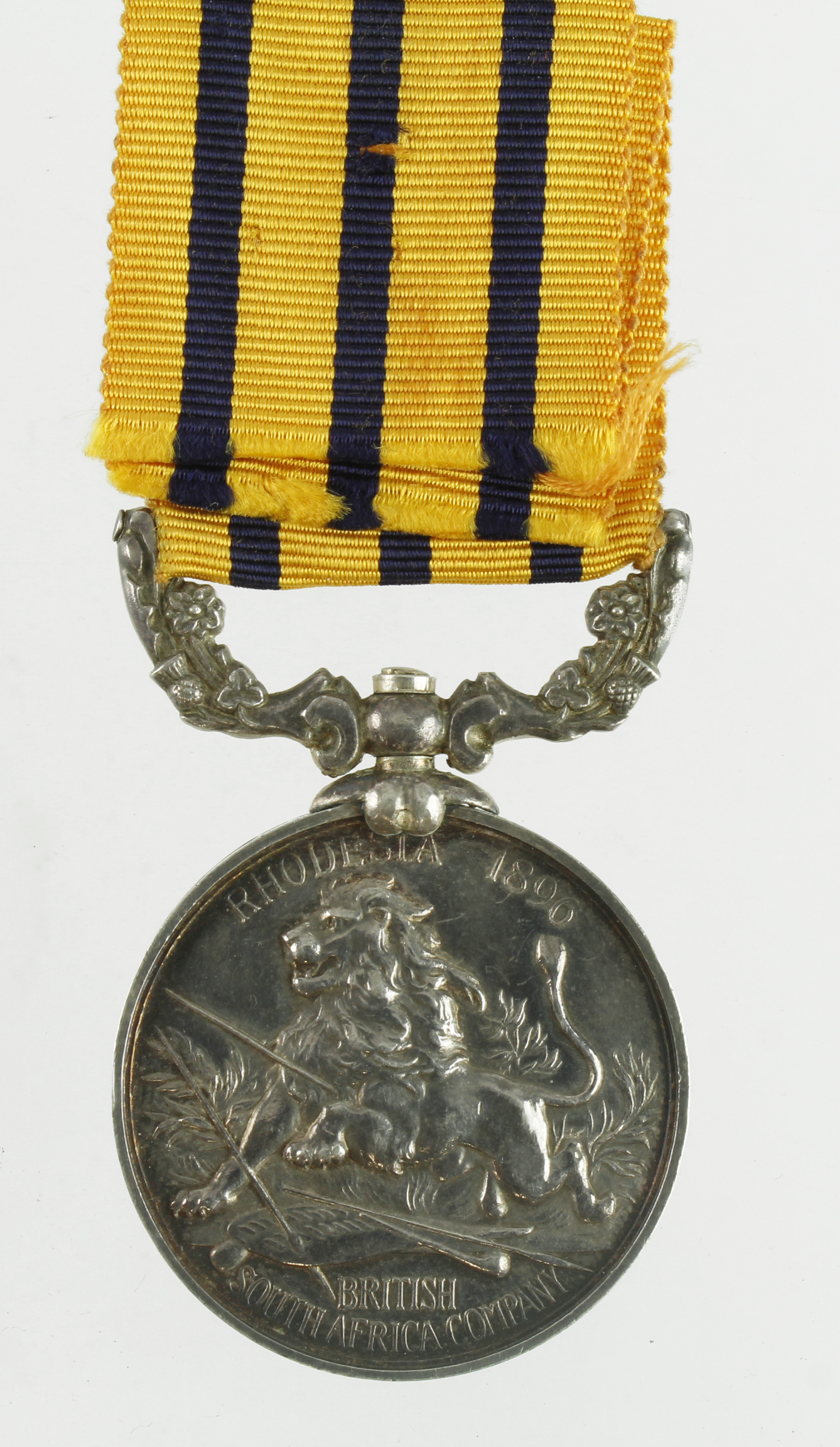 British South Africa Company's Medal 1896, with Rhodesia 1896 reverse, named (Troopr F J Tieinan B. - Image 2 of 2