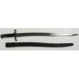 British Pattern 1856 Sword Bayonet, blade 23", sold out of service marks to ricasso, marked "VR",