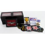 America a box of 8 modern Pilots wings in presentation boxes, DRC medal, boxed Vietnam medal and